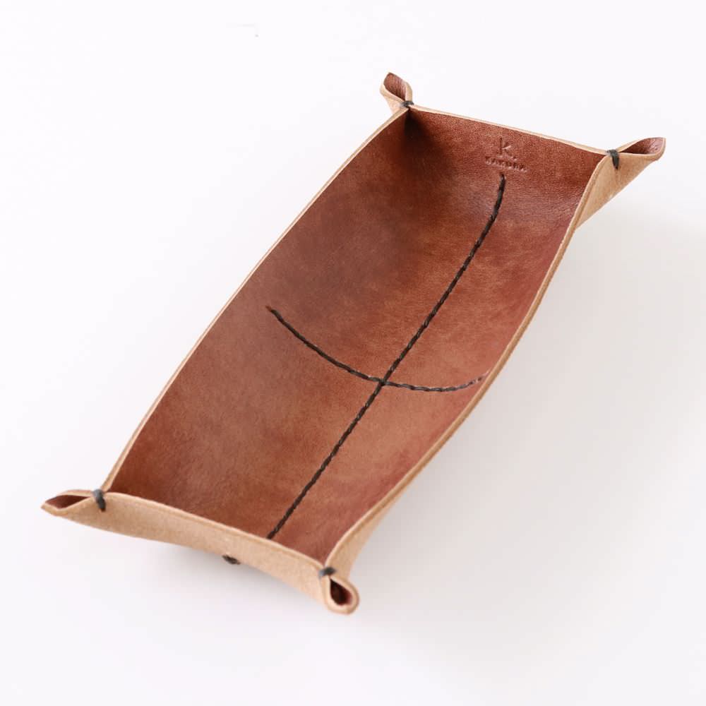 アンティークブラウン 革トレイ ペン&メガネ アンティークブラウン KAKURA 【結婚式 引き出物 ギフト】