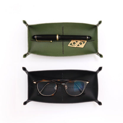 ブラック” 革トレイ ペン&メガネ KAKURA 【結婚式 引き出物 ギフト】