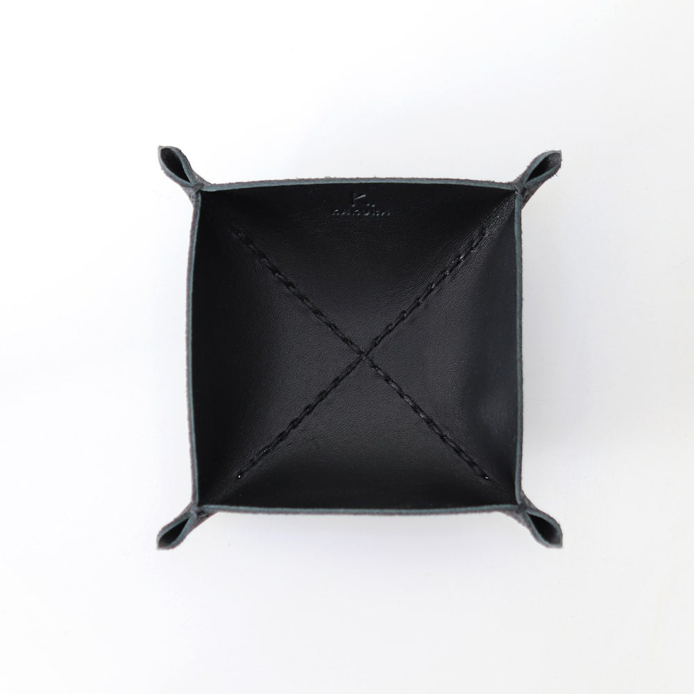 ブラック” 革トレイ スクエア S KAKURA 【結婚式 引き出物 ギフト】