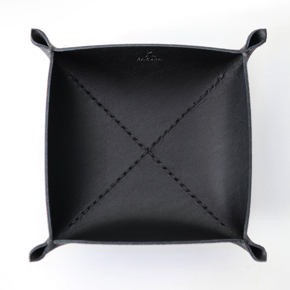 ブラック” 革トレイ スクエア L KAKURA 【結婚式 引き出物 ギフト】