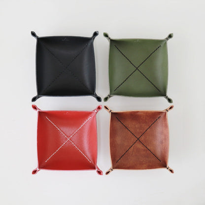 ブラック” 革トレイ スクエア L KAKURA 【結婚式 引き出物 ギフト】