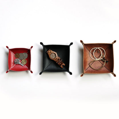 ブラック” 革トレイ スクエア L KAKURA 【結婚式 引き出物 ギフト】