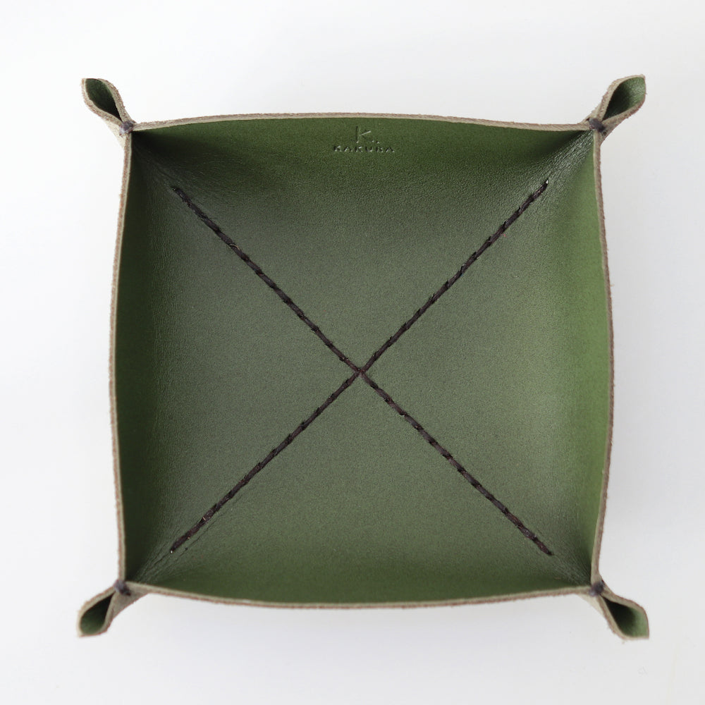 松葉” 革トレイ スクエア L KAKURA 【結婚式 引き出物 ギフト】