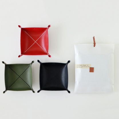 松葉” 革トレイ スクエア L KAKURA 【結婚式 引き出物 ギフト】