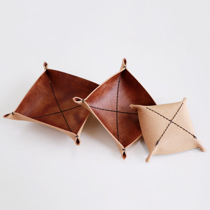 松葉” 革トレイ スクエア L KAKURA 【結婚式 引き出物 ギフト】