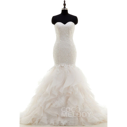 LWLT15032 オーガンジー ハートネック ウェディングドレス 【ウェディングドレス オーダーメイド】