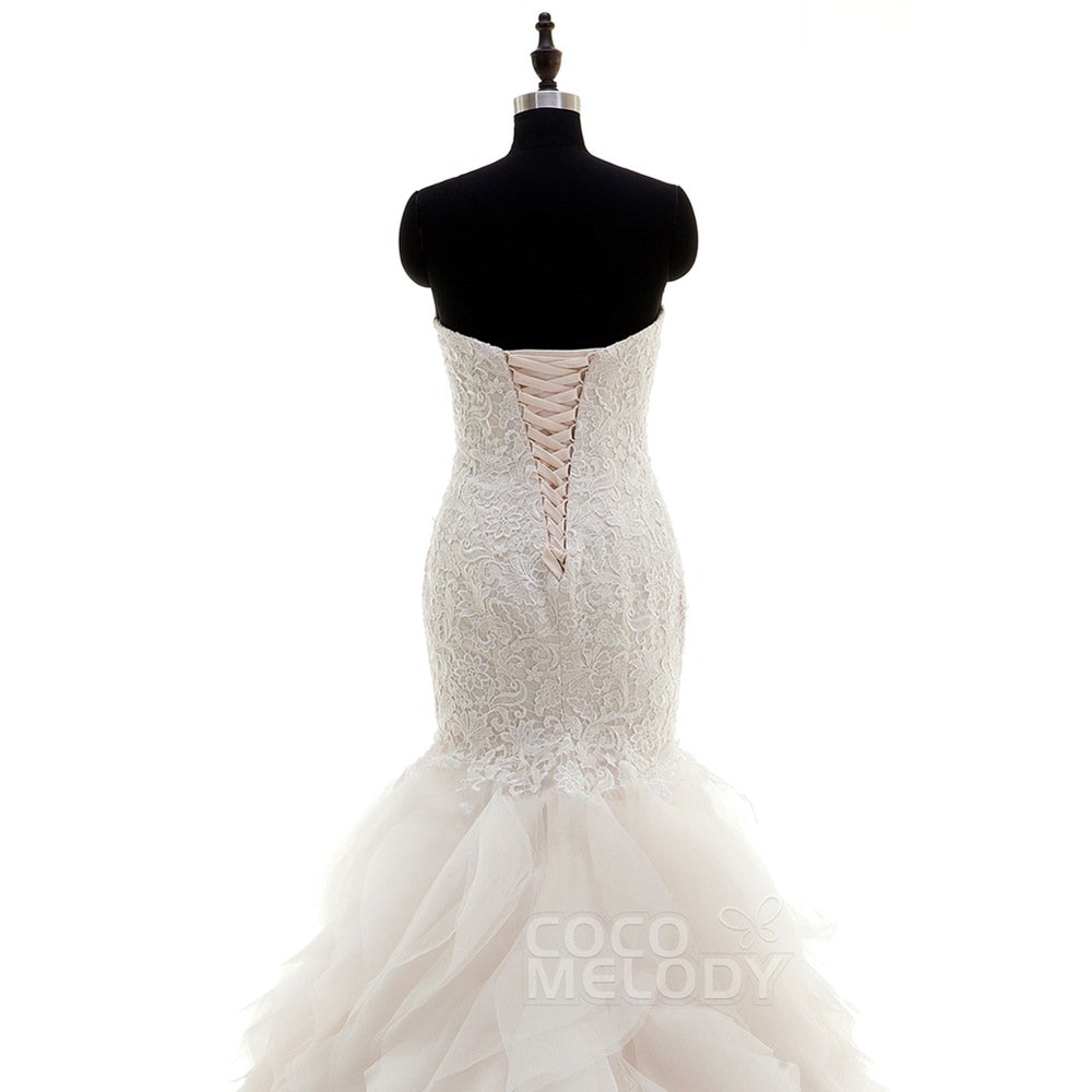 LWLT15032 オーガンジー ハートネック ウェディングドレス 【ウェディングドレス オーダーメイド】