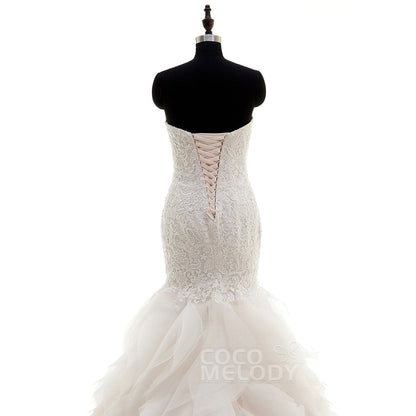 LWLT15032 オーガンジー ハートネック ウェディングドレス 【ウェディングドレス オーダーメイド】