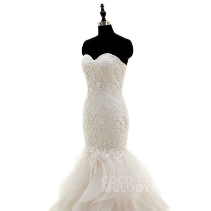 LWLT15032 オーガンジー ハートネック ウェディングドレス 【ウェディングドレス オーダーメイド】