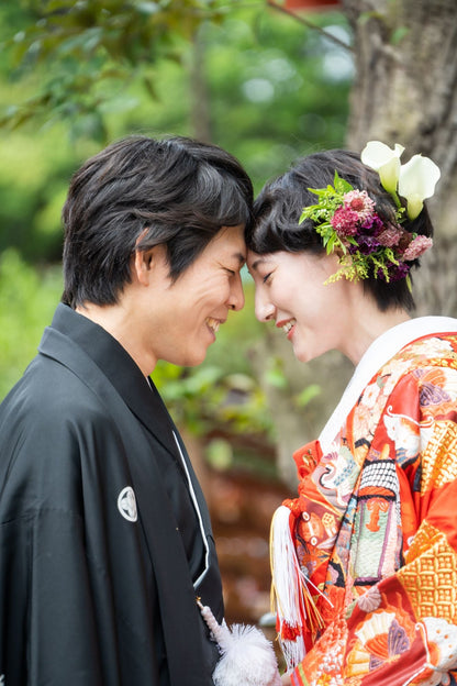 【自由が丘 熊野神社 和装フォト(衣裳込み)/写真データ100枚以上撮影】スタジオ・(自由が丘熊野神社)(ヘアメイク1スタイル洋髪・衣裳・小物・アテンド込み) 【結婚式 写真 フォトウェディング】