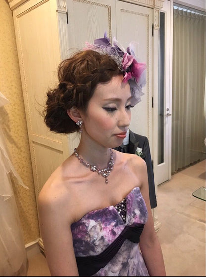 【洋装1着 リハ・アテンド付】Lilly ブライダルヘアメイク お支度プラン 【結婚式 ヘアメイク 新郎 新婦】
