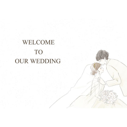 似顔絵ウェルカムボード カラー【A2・データのみ】 【結婚式 ウェルカムボード オーダーメイド】