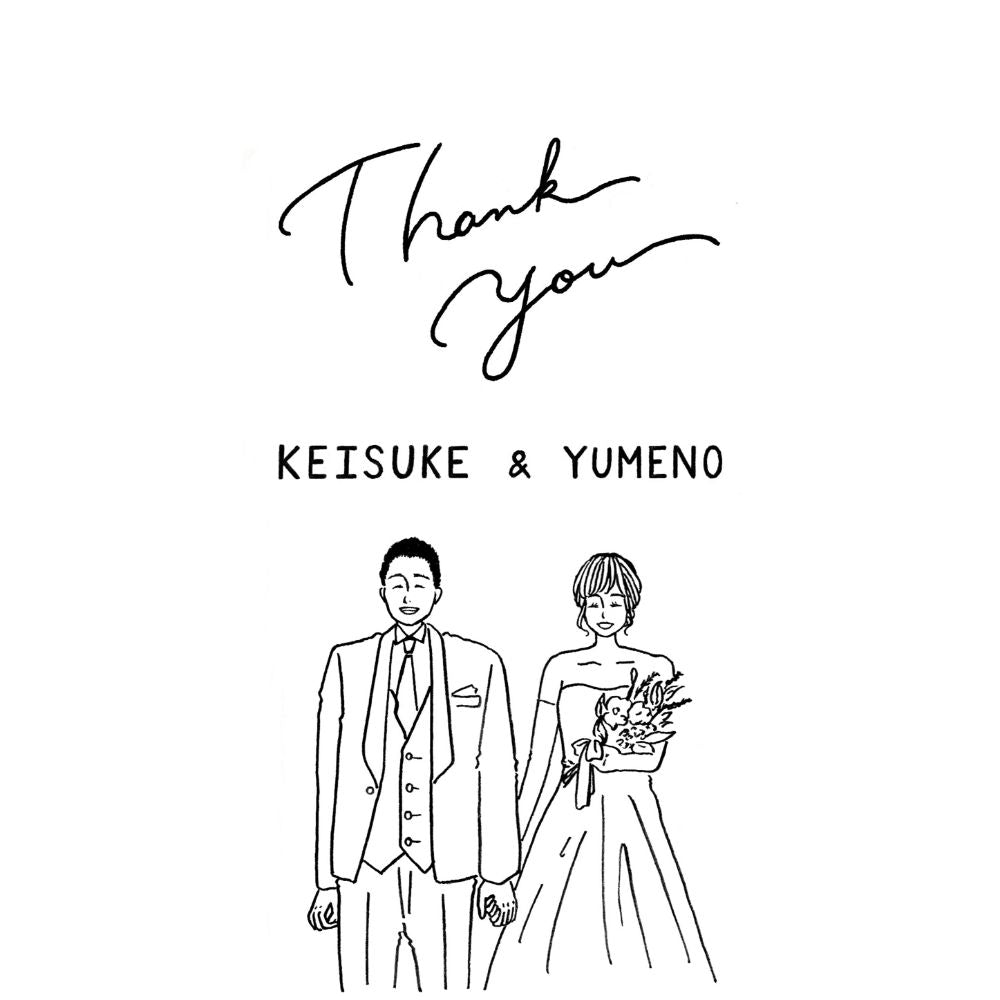 似顔絵ウェルカムボード モノクロ【A2・データのみ】 【結婚式 ウェルカムボード オーダーメイド】