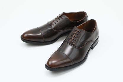 ストレートチップ/3cmヒール/ダークブラウン【結婚式 メンズ シューズ】