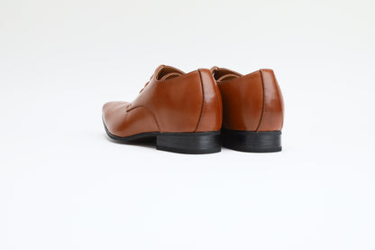 プレーントゥ/7cmヒールシークレット/ブラウン【結婚式 メンズ シューズ】