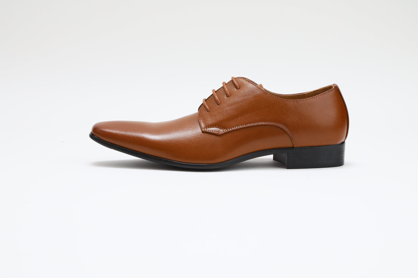 プレーントゥ/3cmヒール/ブラウン【結婚式 メンズ シューズ】