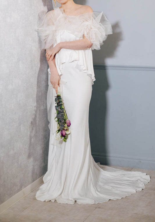 ボリュームフリルのマーメイドドレス 【ウェディングドレス オーダーメイド】