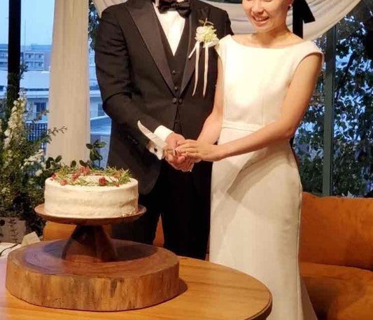 フレンチスリーブソフトマーメイドドレス 【ウェディングドレス オーダーメイド】