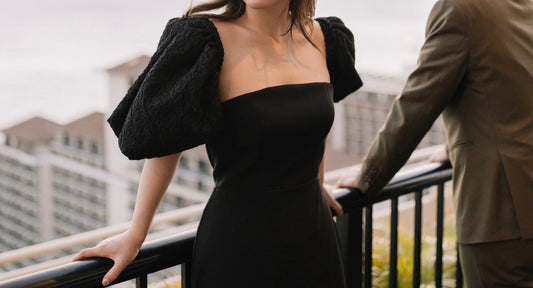 スリップをアレンジできるブラックドレス 【結婚式 カラードレス オーダーメイド】