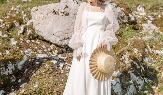 袖取り外しAラインドレス 【ウェディングドレス オーダーメイド】