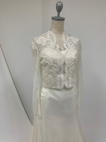 華やかな長袖ボレロ 【結婚式 ドレス小物】