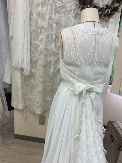 ドット×フリンジのデザイン性ドレス 【ウェディングドレス オーダーメイド】