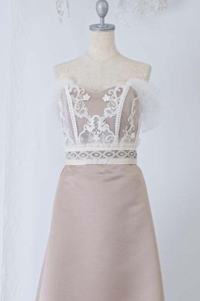 サイズ/カラー選べる!【ノーギャザーセパレートドレス】 【ウェディングドレス オーダーメイド】