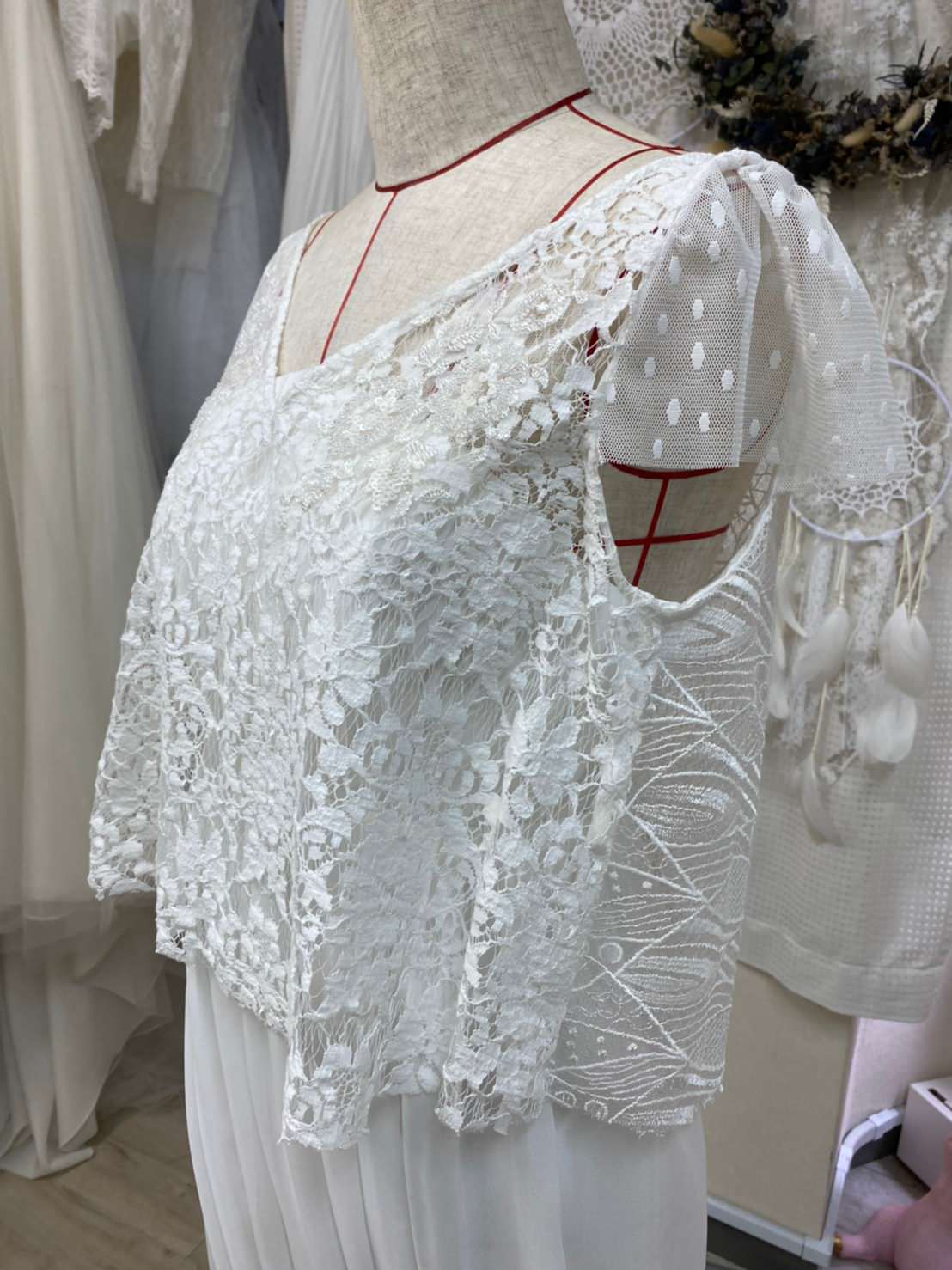 2way半袖レースボレロ 【結婚式 ドレス小物 オーダーメイド】