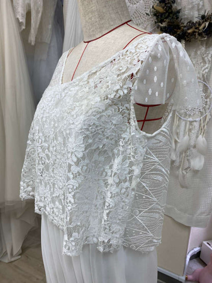 2way半袖レースボレロ 【結婚式 ドレス小物 オーダーメイド】