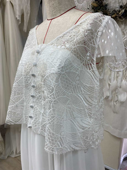 2way半袖レースボレロ 【結婚式 ドレス小物 オーダーメイド】