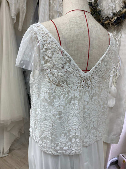 2way半袖レースボレロ 【結婚式 ドレス小物 オーダーメイド】