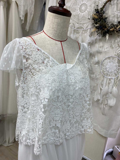 2way半袖レースボレロ 【結婚式 ドレス小物 オーダーメイド】