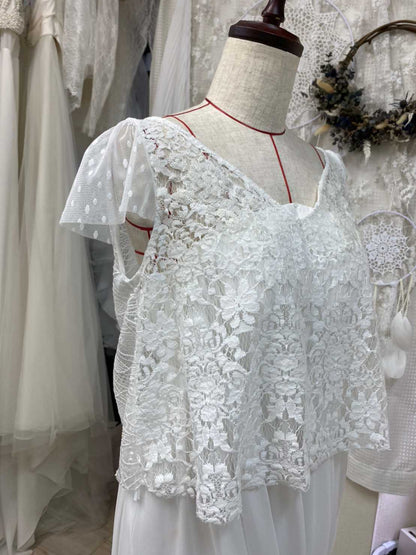 2way半袖レースボレロ 【結婚式 ドレス小物 オーダーメイド】