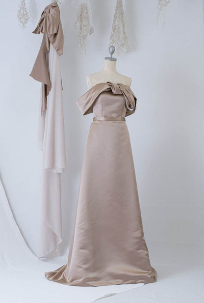 サイズ/カラー 選べる【 トレーン付き セパレート ドレス 】 【結婚式 カラードレス オーダーメイド】