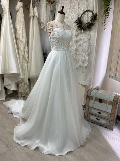 オーガンジーハートウエディングドレス 【ウェディングドレス オーダーメイド】