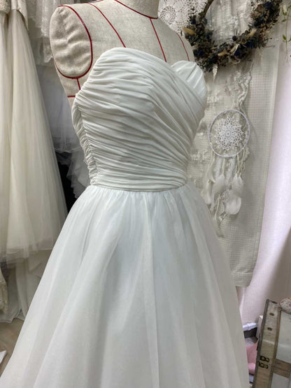 オーガンジーハートウエディングドレス 【ウェディングドレス オーダーメイド】