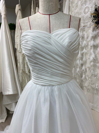 オーガンジーハートウエディングドレス 【ウェディングドレス オーダーメイド】