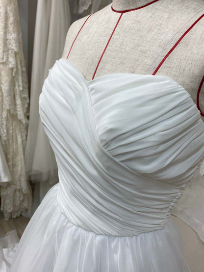 オーガンジーハートウエディングドレス 【ウェディングドレス オーダーメイド】