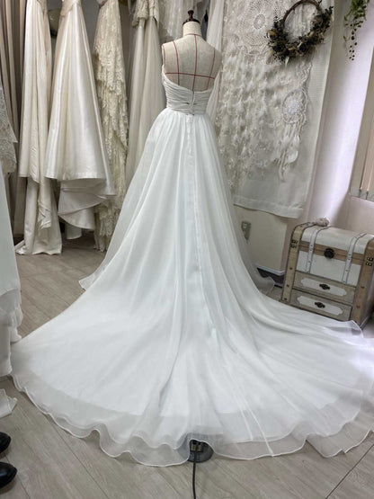 オーガンジーハートウエディングドレス 【ウェディングドレス オーダーメイド】