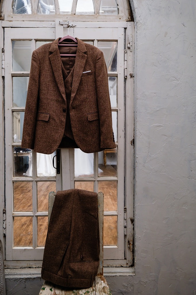 レース ツイードスーツSサイズ J & R パーティ 結婚式参列にも！