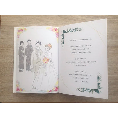 ご家族・ご両親に贈るオリジナル絵本『MOOVED BOOK』　【結婚式　ギフト　両親プレゼント　フォトフレーム】