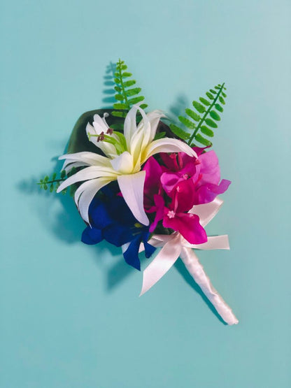 【造花】ブーケ(PKP×MIX) リゾート 沖縄 【結婚式 フラワー 造花 ブーケ ブートニア】