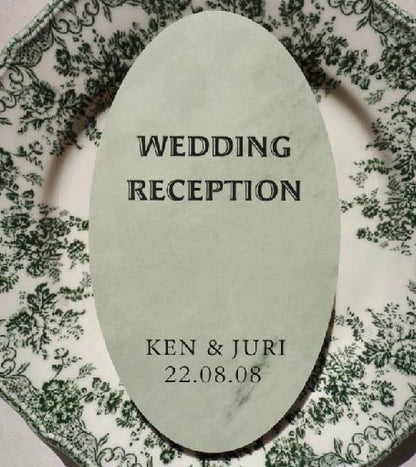 【メニュー表】EGGS - Leaf Green【結婚式 ペーパー メニュー表】