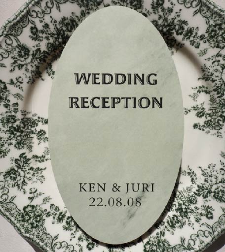 【メニュー表】EGGS - Leaf Green【結婚式 ペーパー メニュー表】