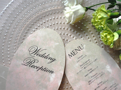 【メニュー表】EGGS - Rose bouquet【結婚式 ペーパー メニュー表】