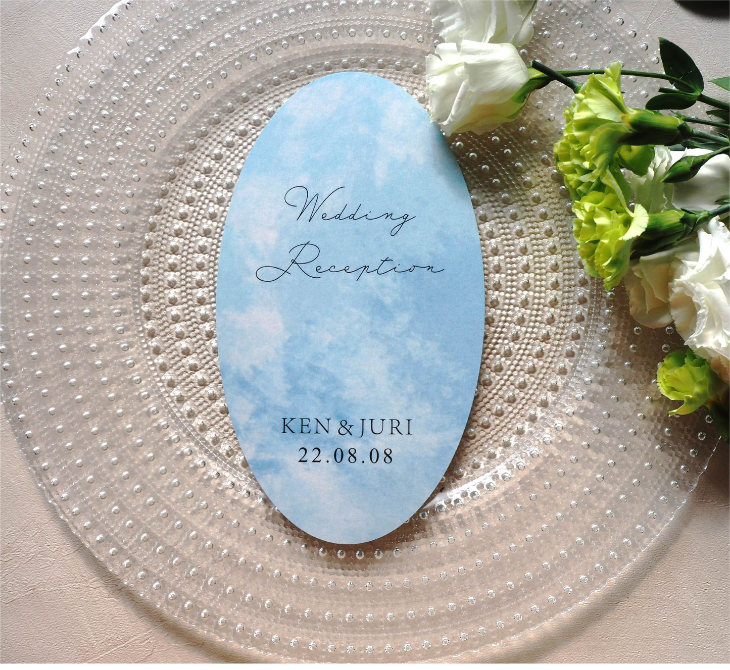 【メニュー表】EGGS - Sunset Sky【結婚式 ペーパー メニュー表】