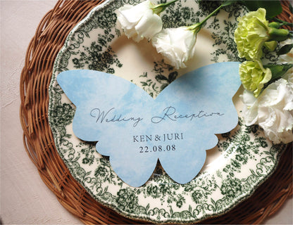 【メニュー表】butterflies - Sunset Sky【結婚式 ペーパー メニュー表】