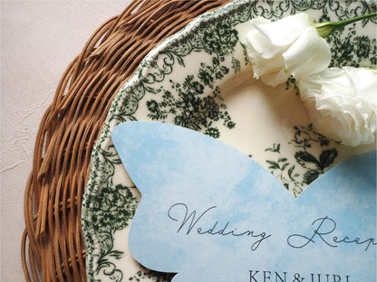 【メニュー表】butterflies - Sunset Sky【結婚式 ペーパー メニュー表】