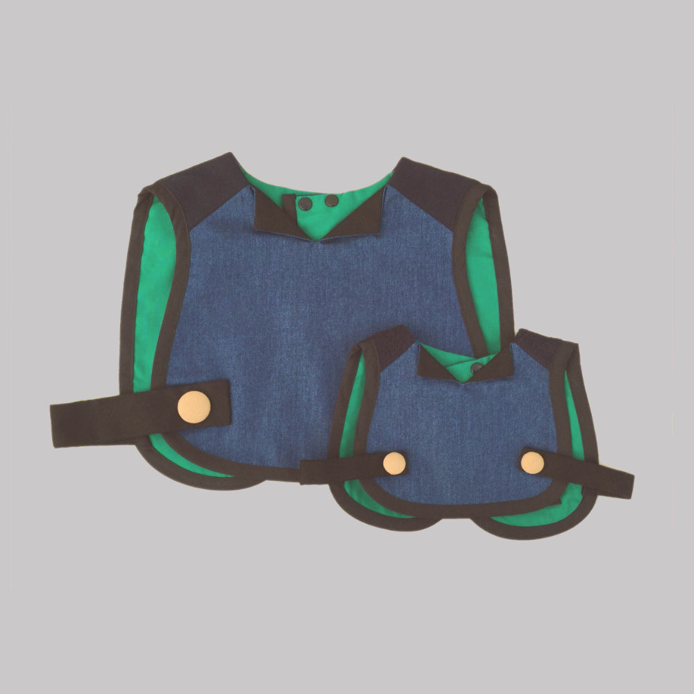 【よだれかけ ママ友 贈り物】親子スタイ ブルー 【結婚式 ギフト 内祝い 結婚祝い 出産祝い】