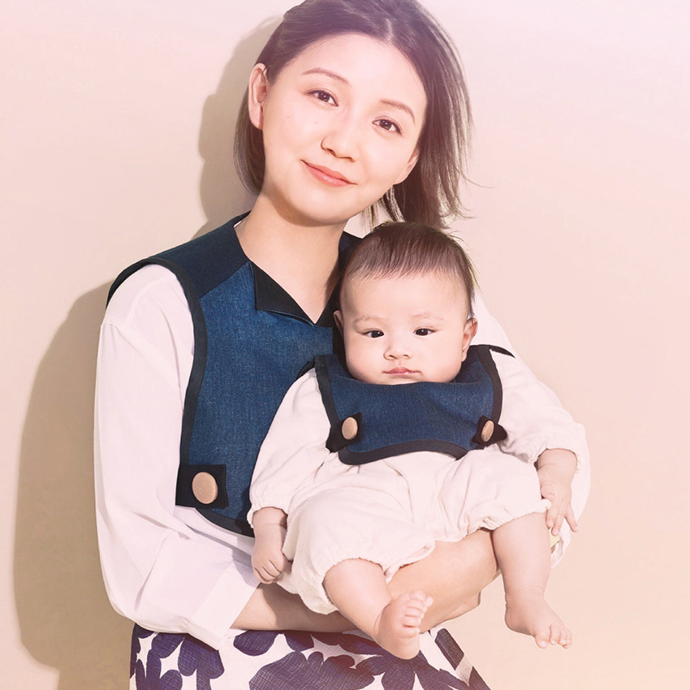 【よだれかけ ママ友 贈り物】親子スタイ ブルー 【結婚式 ギフト 内祝い 結婚祝い 出産祝い】